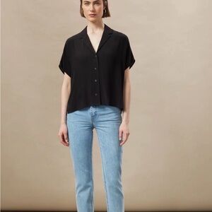 Frank & Oak Black Button Down Shirt